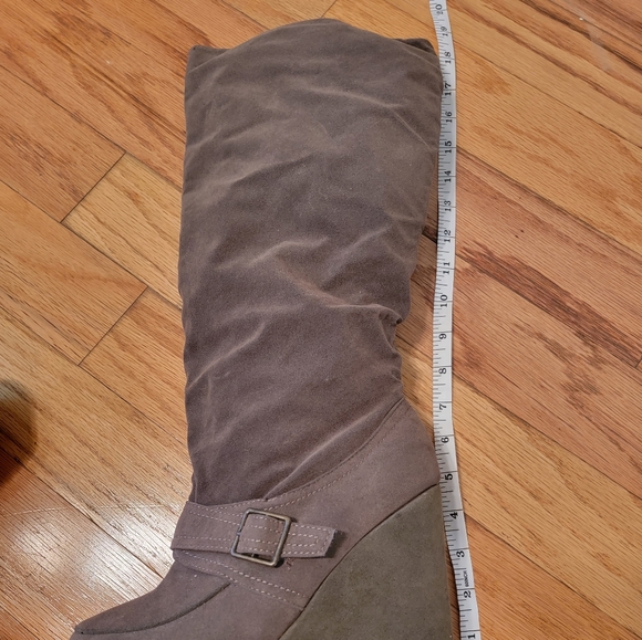 Victoria's Secret sexy ruched below knee wedge boots - Picture 7 of 7